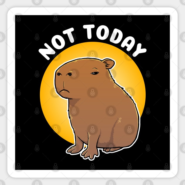 Not today Capybara Sticker by capydays